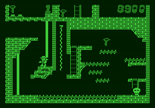 Montezuma's Revenge Apple II Screenshot: Another key...always need one of those!