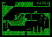 Montezuma's Revenge for Apple II - Running from many skulls...
