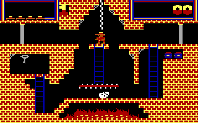 Montezuma's Revenge IBM PC/Compatibles Screenshot: The first room you'll encounter...