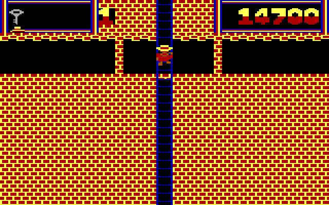 Montezuma's Revenge IBM PC/Compatibles Screenshot: Not much in this room...just a ladder to climb...