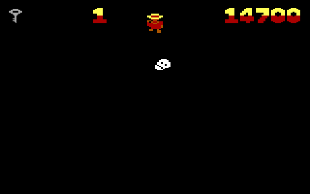 Montezuma's Revenge IBM PC/Compatibles Screenshot: Hey, who turned out the lights?
