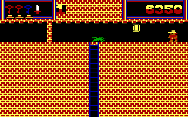 Montezuma's Revenge IBM PC/Compatibles Screenshot: A spider approaches!