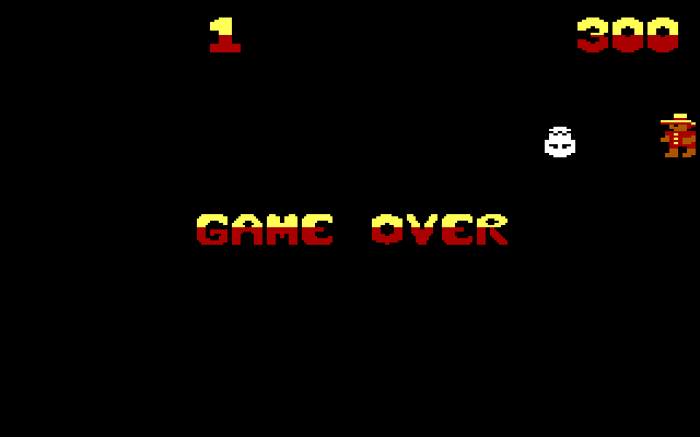 Montezuma's Revenge IBM PC/Compatibles Screenshot: Game over.