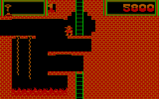 Montezuma's Revenge IBM PC/Compatibles Screenshot: Hmm, can I make this jump?
