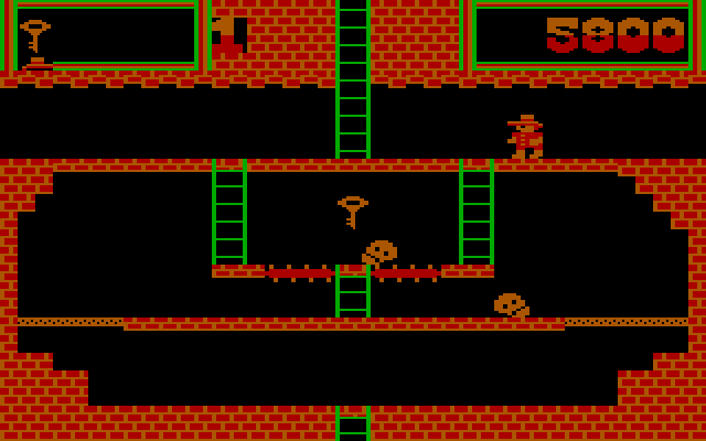 Montezuma's Revenge IBM PC/Compatibles Screenshot: I need that key, but it's being guarded!