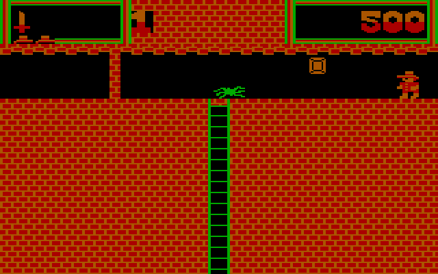 Montezuma's Revenge IBM PC/Compatibles Screenshot: Spiders also get in the way.