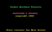 Montezuma's Revenge for IBM PC/Compatibles - Title screen.