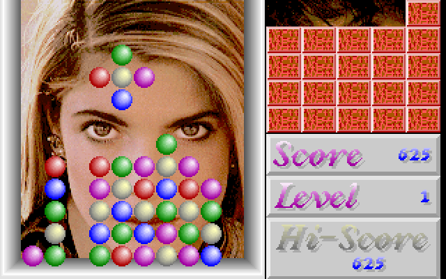 X Rock IBM PC/Compatibles Screenshot: Pieces start to pile up...