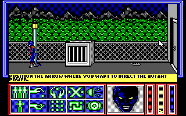 X-Men IBM PC/Compatibles Screenshot: Can I use my mutant powers here?