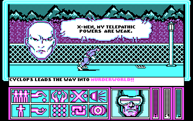 X-Men IBM PC/Compatibles Screenshot: Game start.