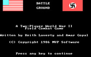 Battle Ground for IBM PC/Compatibles - Title screen.