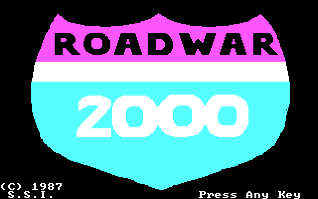 Roadwar 2000 IBM PC/Compatibles Screenshot: Title screen.
