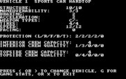 Roadwar 2000 for IBM PC/Compatibles - Here's some info on the vehicles I have...