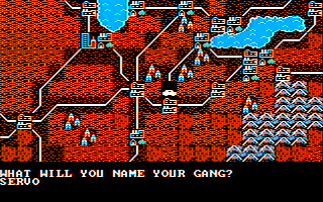 Roadwar 2000 IBM PC/Compatibles Screenshot: What will you name your gang?