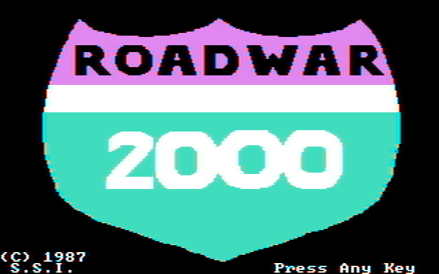 Roadwar 2000 IBM PC/Compatibles Screenshot: Title screen.