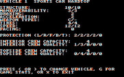 Roadwar 2000 for IBM PC/Compatibles - Information on one of my vehicles.