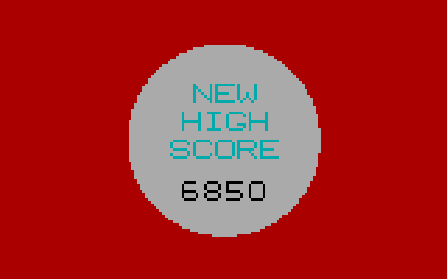 Moon Bugs IBM PC/Compatibles Screenshot: New high score!