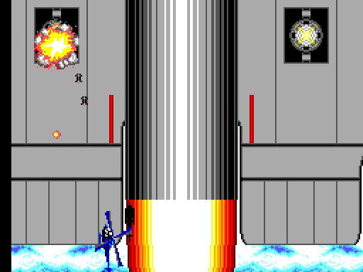 Thunder Blade Sega Master System Screenshot: Game demo.