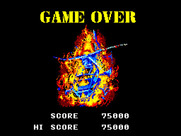 Thunder Blade for Sega Master System - Game over.