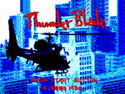 Thunder Blade for Sega Master System - Title screen.