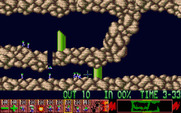 Oh No! More Lemmings for Atari ST - Lemmings can fall, but only a short distance.