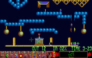 Oh No! More Lemmings for Atari ST - Don't let Lemmings fall off of a ledge! Use the blockers...