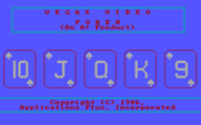 Vegas Video Poker for IBM PC/Compatibles - Title screen.
