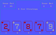 Vegas Video Poker for IBM PC/Compatibles - Game start.