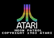 Moon Patrol for Atari 5200 - Atari logo and game title.