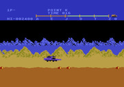 Moon Patrol for Atari 5200 - Jumping over land mines.