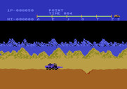 Moon Patrol for Atari 5200 - Game start; jump over craters!