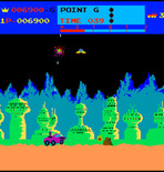 Moon Patrol for Arcade - One alien destroyed, more to go...