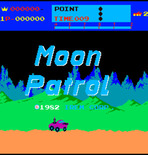 Moon Patrol for Arcade - Title screen.