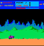 Moon Patrol for Arcade - Jump over these land mines.