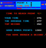 Moon Patrol for Arcade - Bonus points are awarded if you break a record...