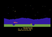 Moon Patrol for Atari 2600 - Jumping over a crater...