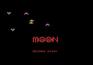 Moon Patrol for Atari 2600 - Title screen (the game title flashes different colors).