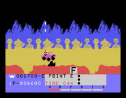 Moon Patrol for TI-99/4A - Jumping a rock...