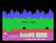 Moon Patrol for TI-99/4A - Game over.