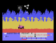 Moon Patrol for TI-99/4A - One enemy destroyed, one more to go...for now.