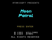 Moon Patrol for TI-99/4A - Title screen.