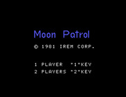 Moon Patrol for Sord M5 - Title screen.