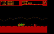 Moon Patrol for IBM PC/Compatibles - Shooting rocks.