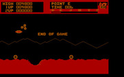 Moon Patrol for IBM PC/Compatibles - Game over.