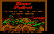 Moon Patrol for IBM PC/Compatibles - Title screen.