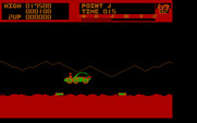 Moon Patrol for IBM PC/Compatibles - Jumping over land mines.