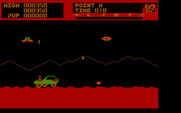 Moon Patrol for IBM PC/Compatibles - Alien saucers attacking!