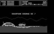 Moon Patrol for IBM PC/Compatibles - Beginning the game on the more difficult champion course.