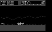 Moon Patrol for IBM PC/Compatibles - Watch out for that rocket approaching from behind!