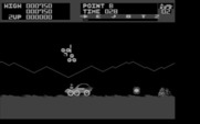 Moon Patrol for IBM PC/Compatibles - Rocks and aliens are in the way at the same time!